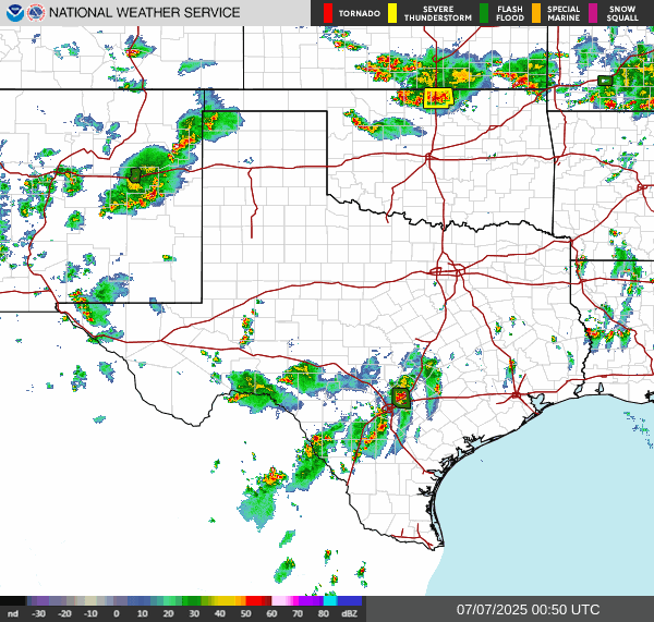 Weather radar map