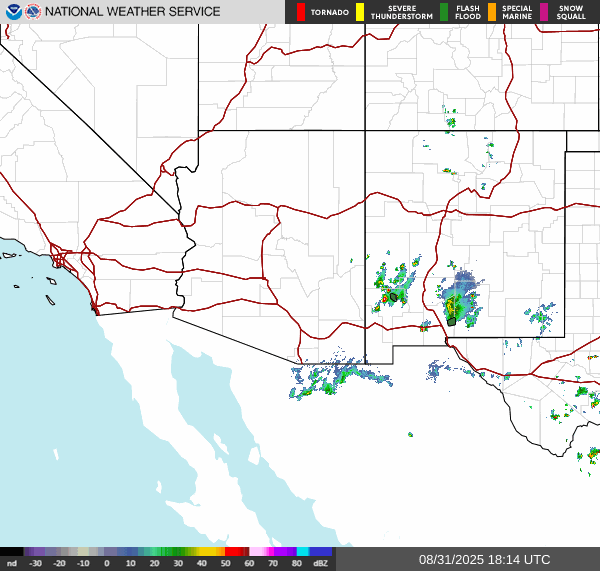 Weather radar map