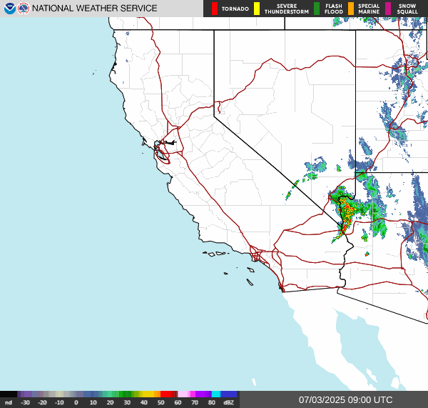 Weather radar map