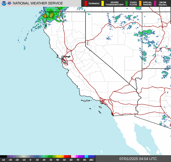 Weather radar map