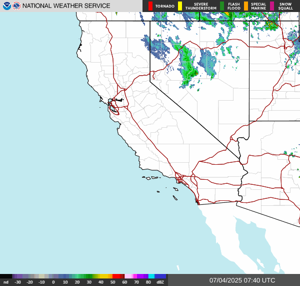 Weather radar map