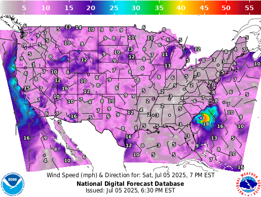 Weather radar map