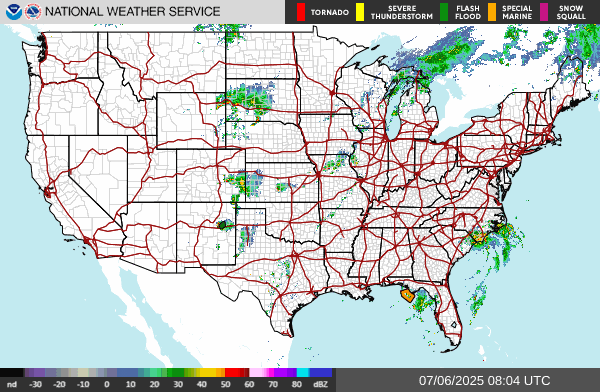 Weather radar map